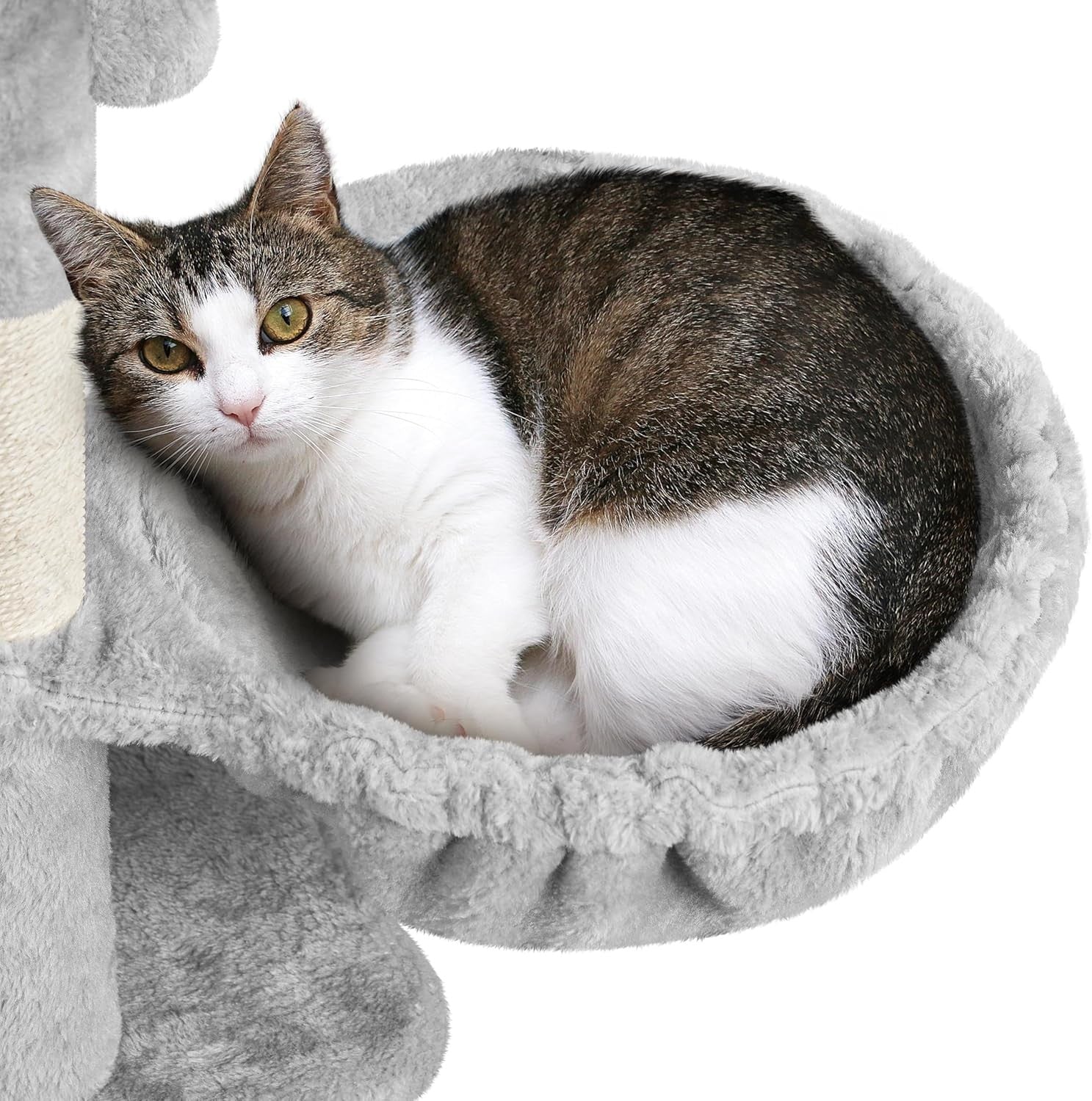 Cat Tree Tower 94cm Multi Level Condo Scratching Post Hammock Ladder Indoor