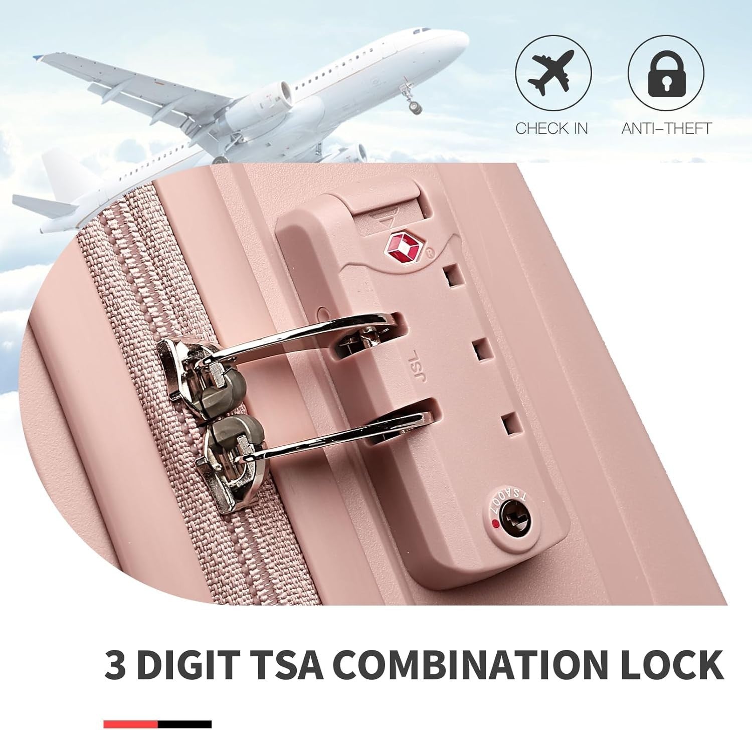 Medium Hard Shell Suitcase Lightweight Polypropylene 4 Spinner Wheels TSA