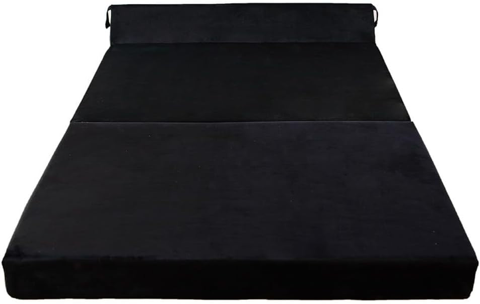 Double Fold-Out Sofa Bed | Plush Velvet Z-Futon Mattress for Living Room