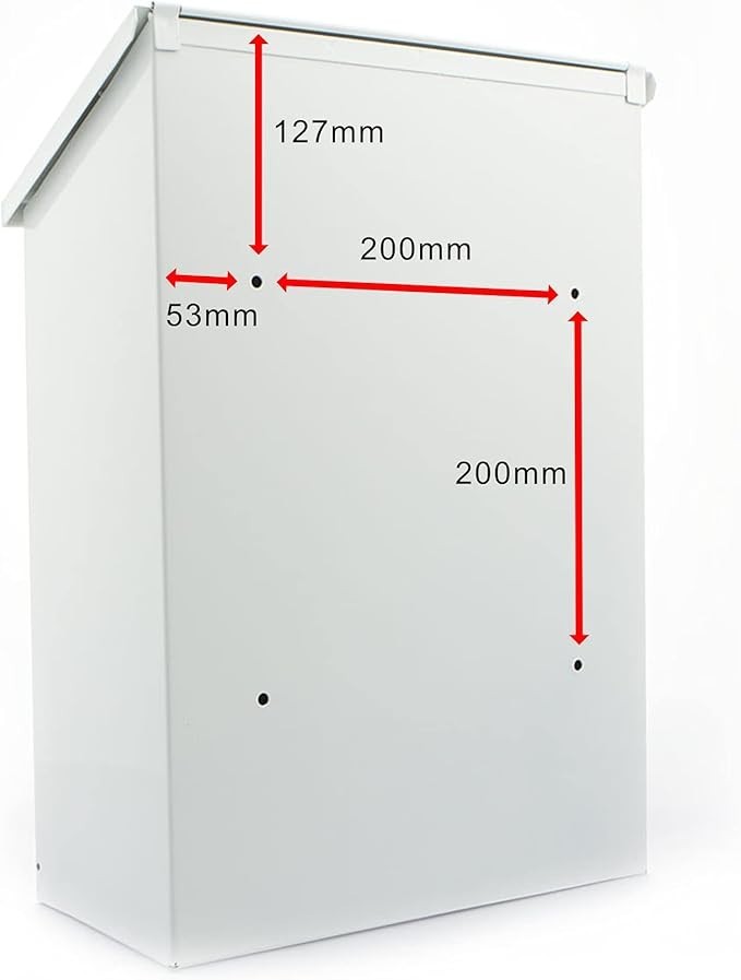Lockable Wall Mounted Post Box – Weatherproof Steel Mailbox, Large Capacity