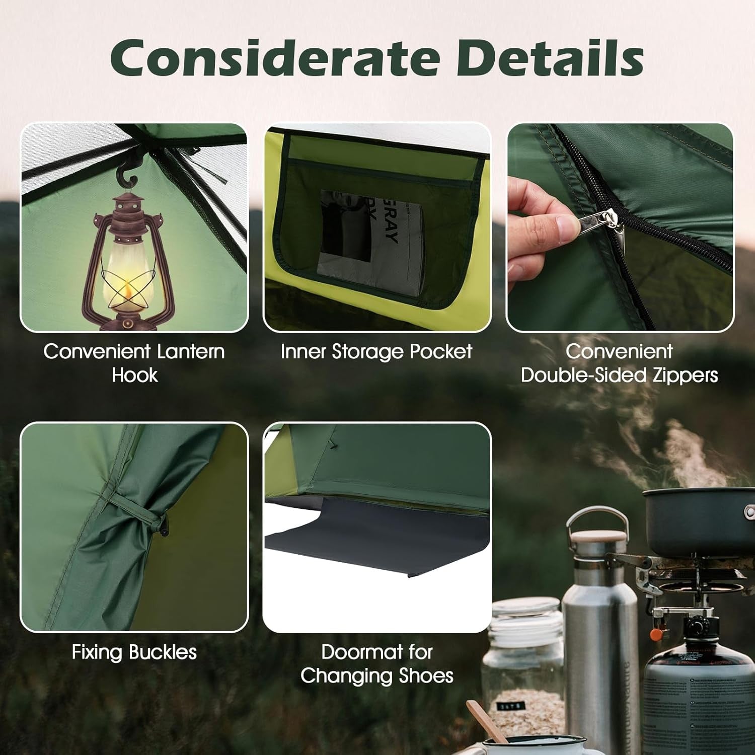 2 Person Camping Tent Lightweight Waterproof Dome Hiking Travel