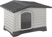 Outdoor Dog Kennel with Drainage, Insulating Base & Removable Roof, Medium
