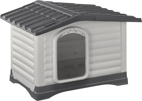 Outdoor Dog Kennel with Drainage, Insulating Base & Removable Roof, Medium
