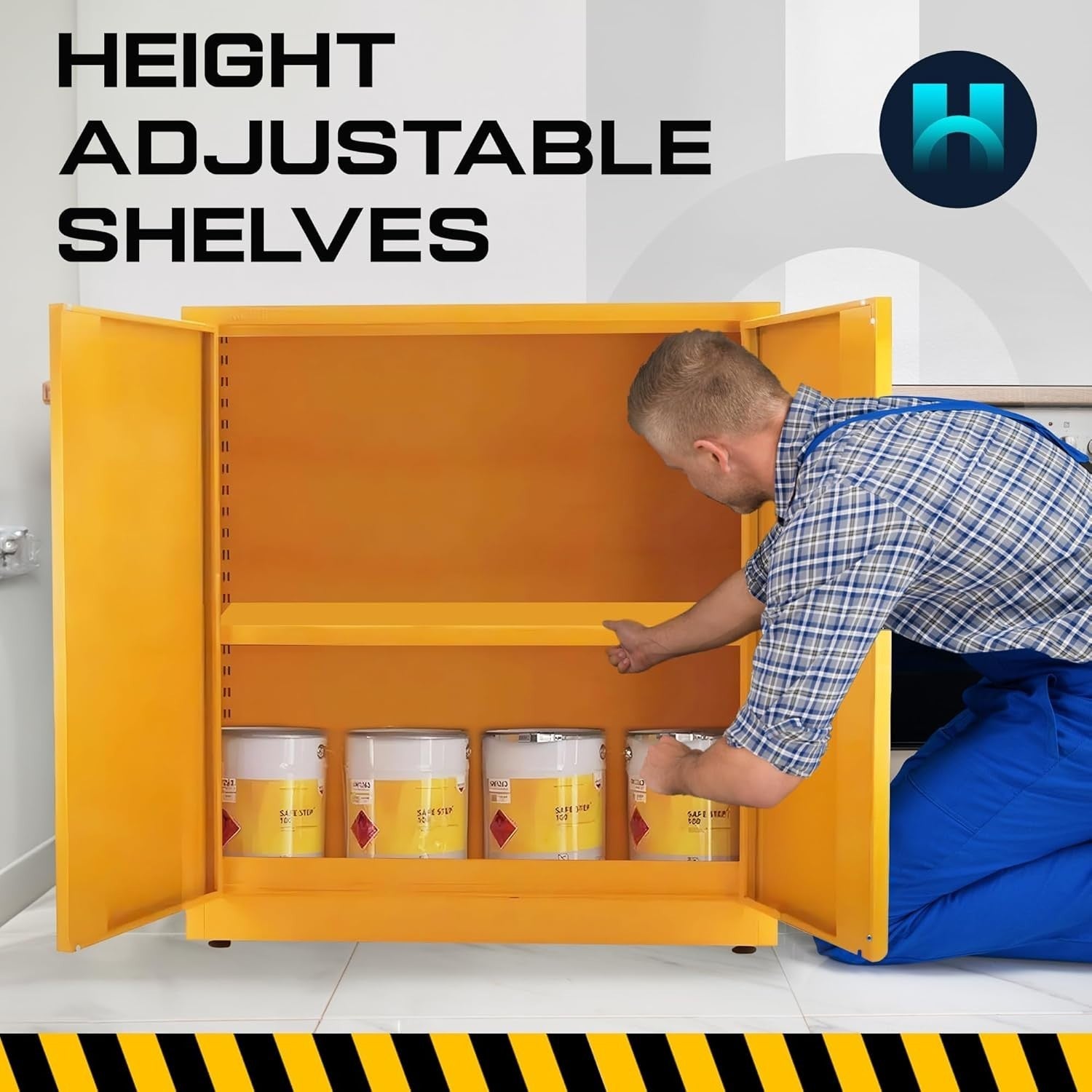 Fireproof Lockable COSHH Cabinet Metal Storage for Hazardous Chemicals