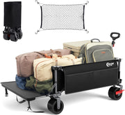 600L XXL Folding Camping Wagon Heavy Duty Festival Trolley with Brakes 180kg