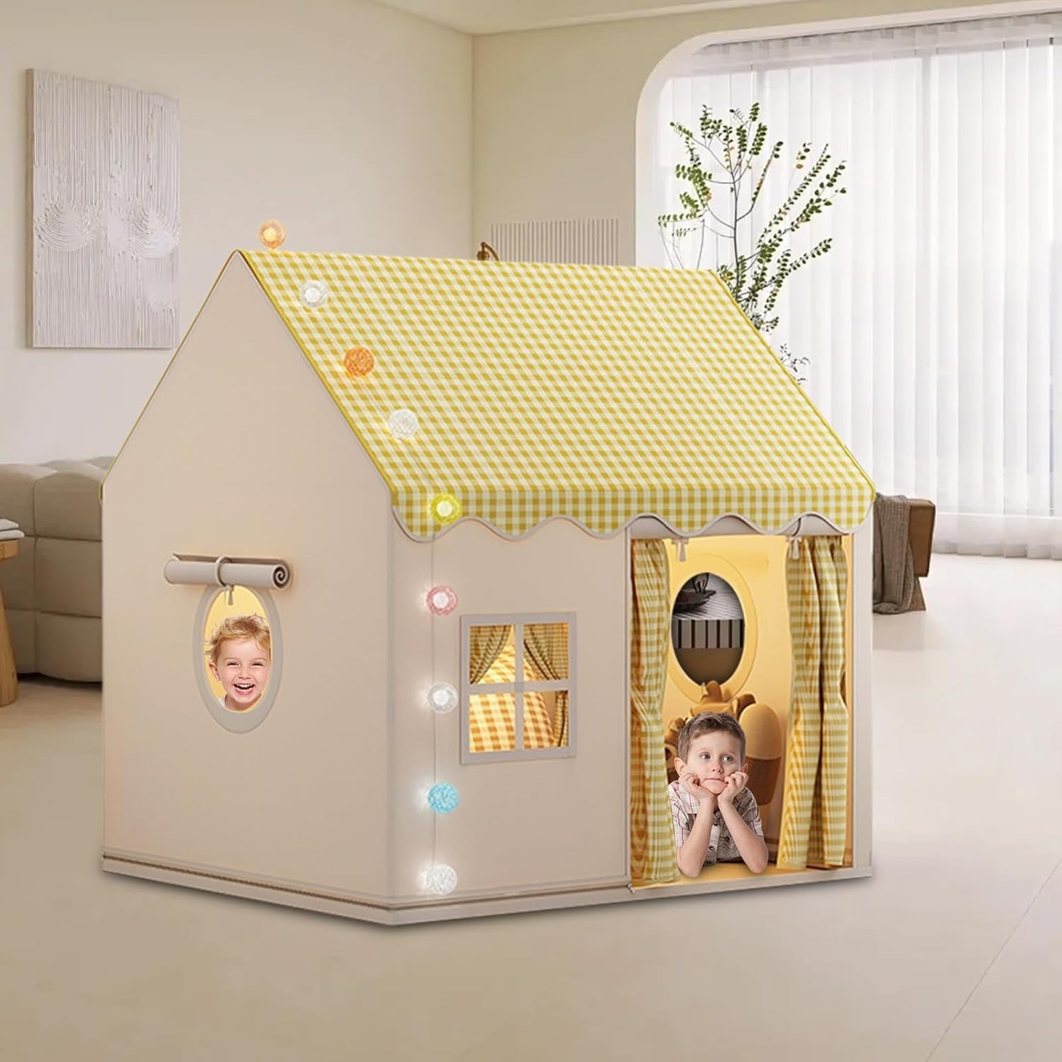 Large Kids Indoor Play Tent Cozy Pop Up Den Bedroom Fort