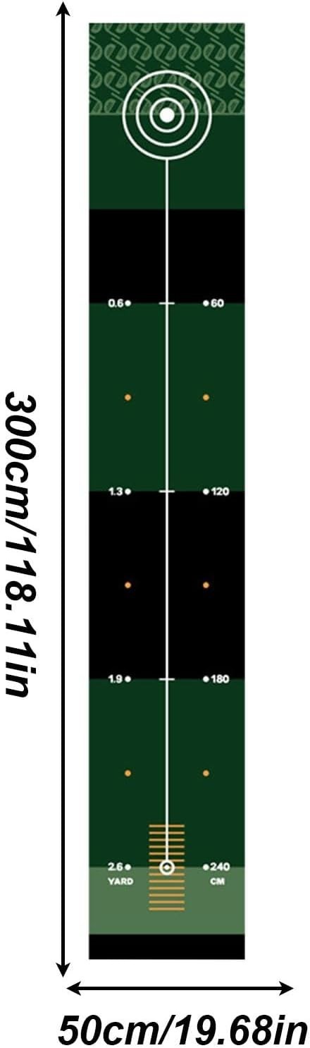 Golf Putting Practice Mat Indoor Trainer Distance Marker Home Office 33"
