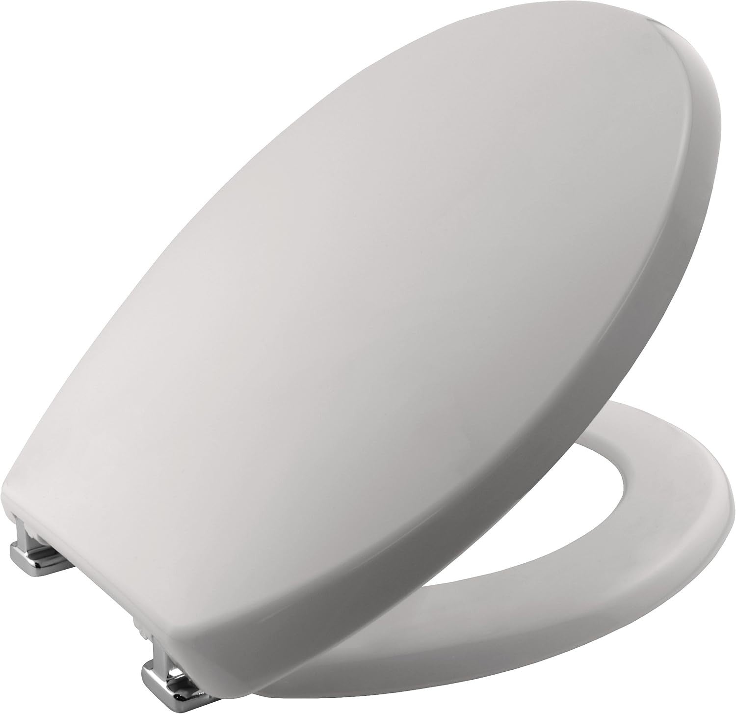 Stay-Tight Toilet Seat Whisper Grey Durable Thermoplastic Universal Fit