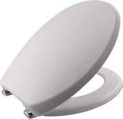 Stay-Tight Toilet Seat Whisper Grey Durable Thermoplastic Universal Fit