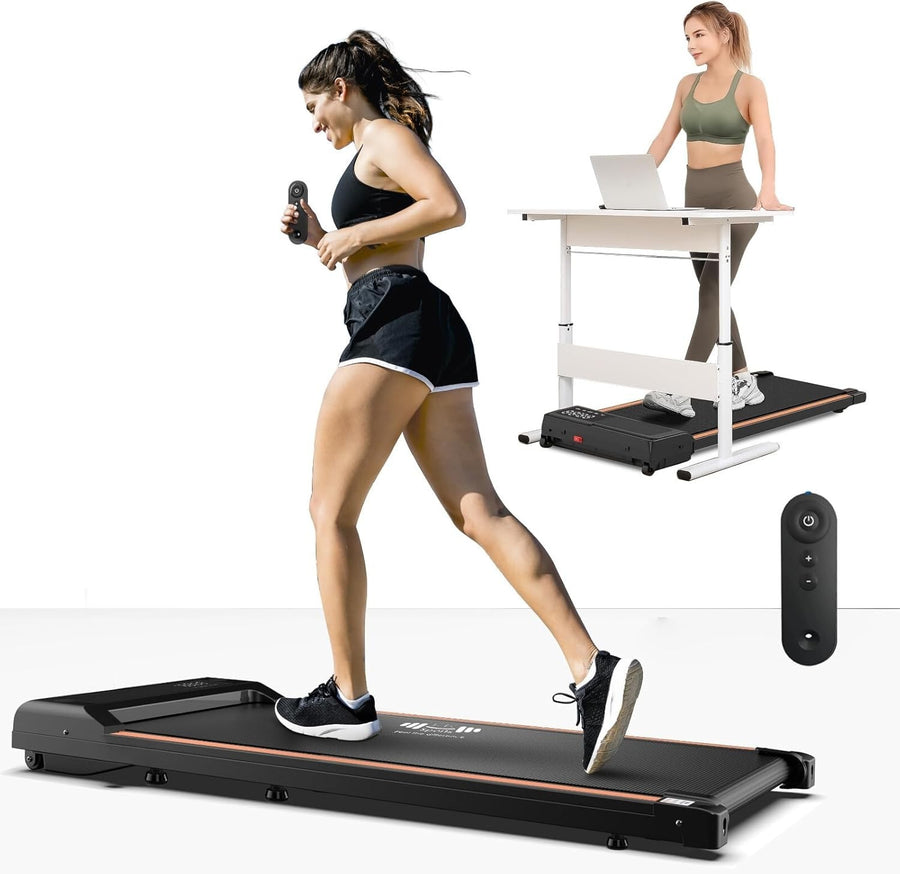 Foldable Under Desk Treadmill 6km/h Silent Walking Machine Home Office