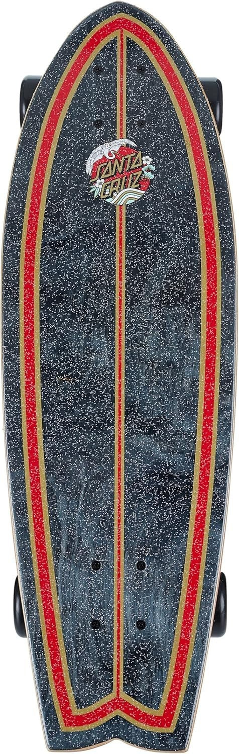 27.7in Cruiser Skateboard Complete Maple Deck Retro Surf Style