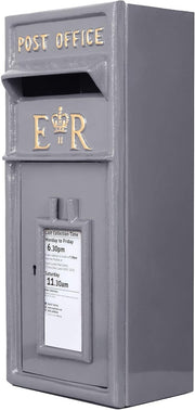 Lockable Cast Iron Wall Mount Mailbox – Weatherproof Post Box for Parcels