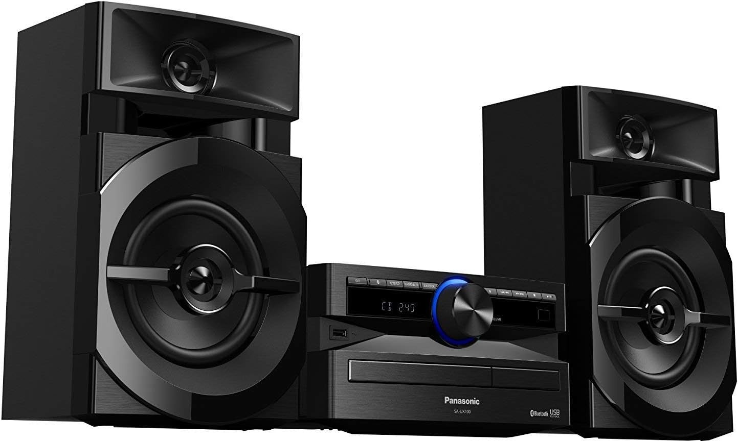Panasonic CD Stereo System 200W RMS Bluetooth HiFi USB FM Radio Black