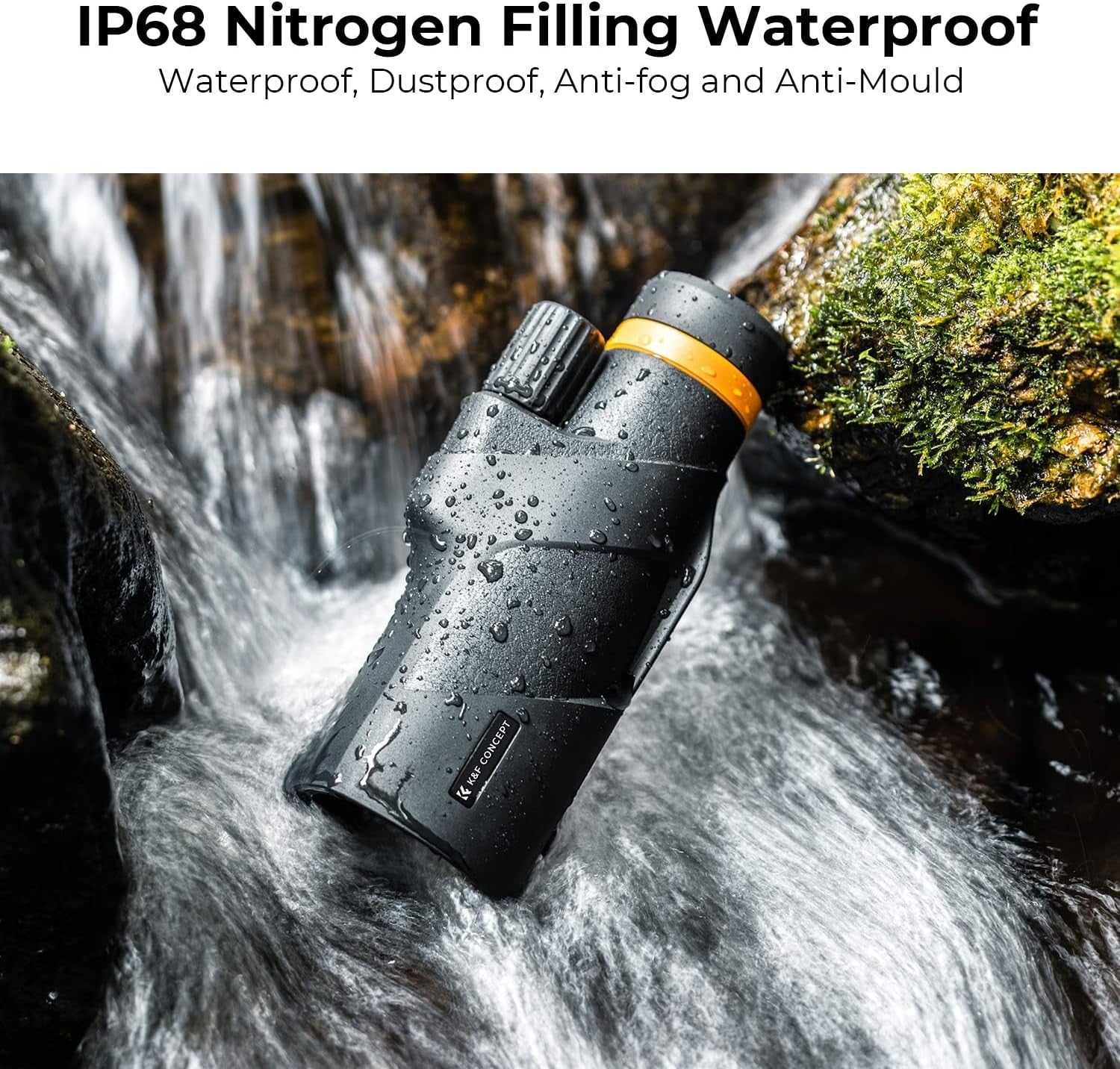 12X50 HD Waterproof Monocular w/ Tripod & Phone Holder – BAK4 Lens