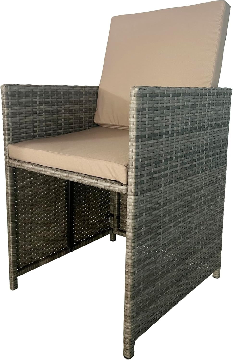 Rattan Garden Dining Set 9 Seater Outdoor Patio Cube Table Chairs Cushions