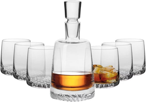 950ml Crystal Whisky Decanter Set with 6 Glasses | Premium Gift for Men