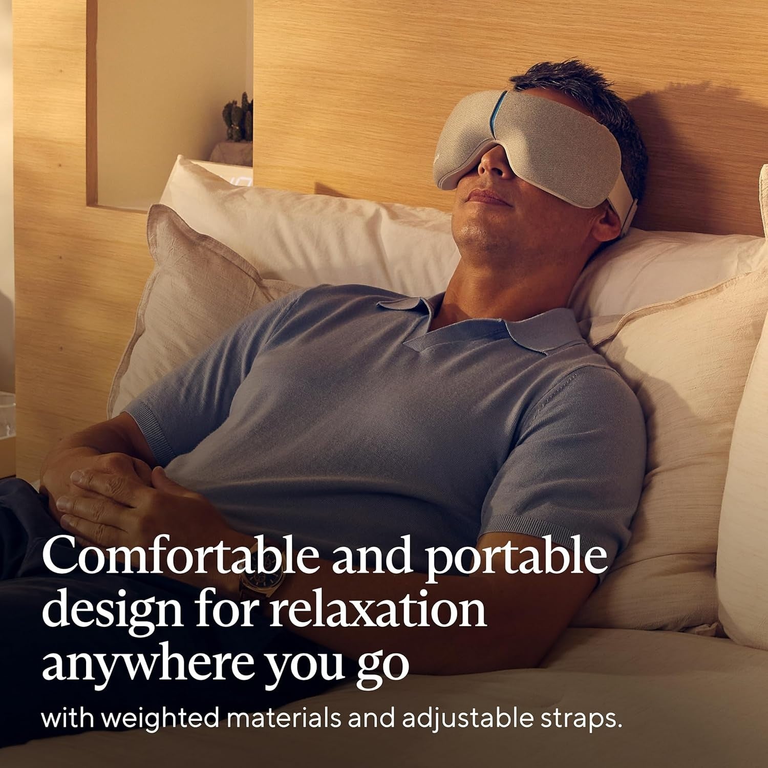 Heated Eye Massager Mask Bluetooth | Stress Relief Sleep Aid Tension