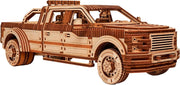 Wooden Pickup Truck Model Kit – 706pc DIY Car Puzzle, Moves Up to 10m