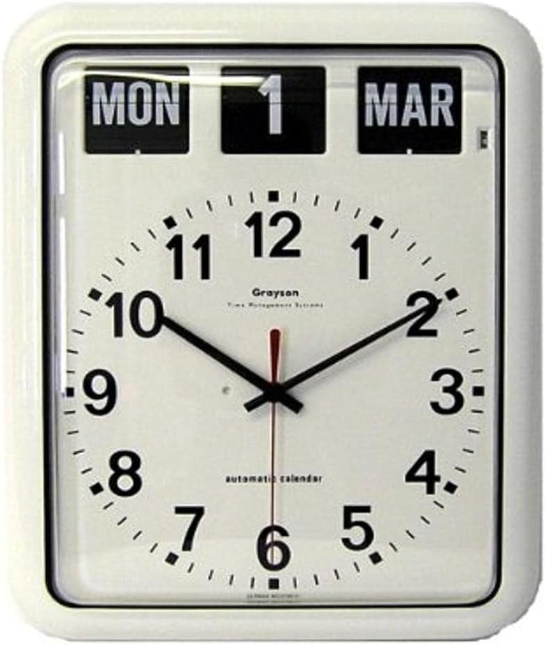 Large Analogue Wall Clock with Calendar Display | Dementia & Vision Aid