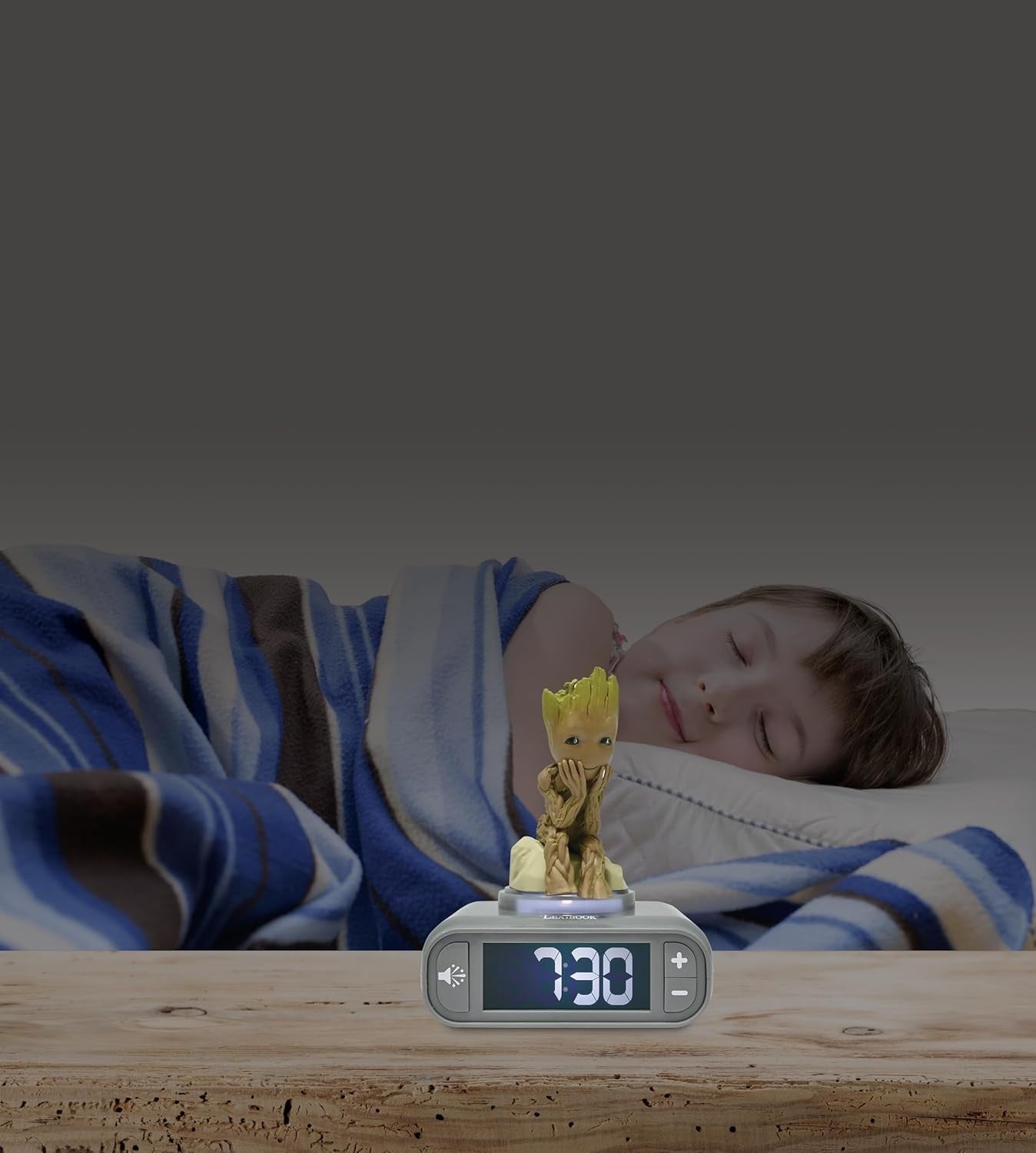 Kids Alarm Clock Night Light LED Display Snooze Sounds Gift