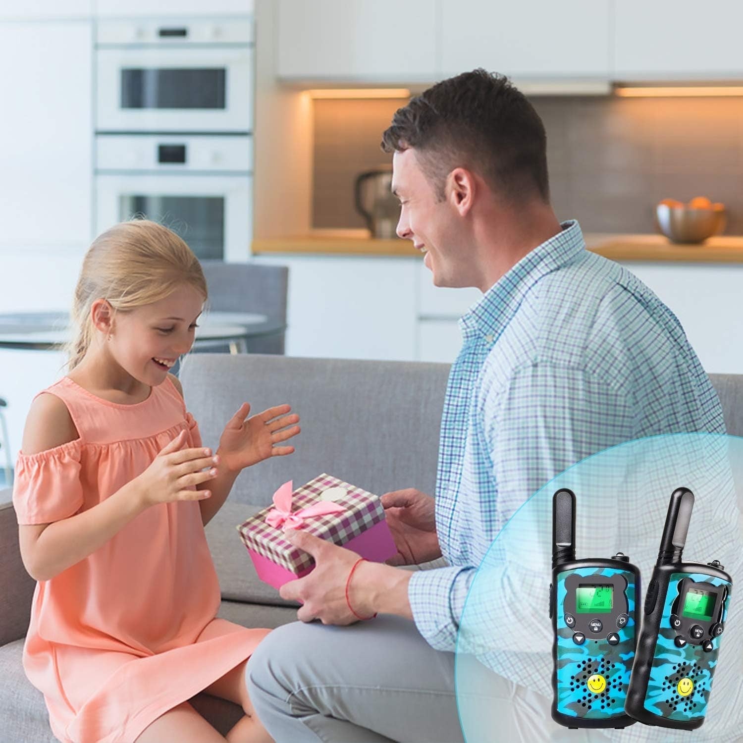 Kids & Adults Walkie Talkies 4 Mile Long Range 8 Channel 2 Way Radios