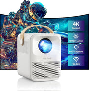 4K Mini Projector 1080P WiFi Bluetooth 200" Portable Home Theater