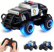 Mini Remote Control Police Car for Kids – Off-Road RC Car Toy, Black