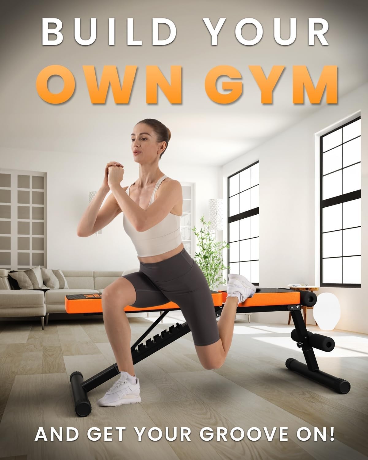 Adjustable Folding Workout Bench 660LB Capacity Home Gym Trainer