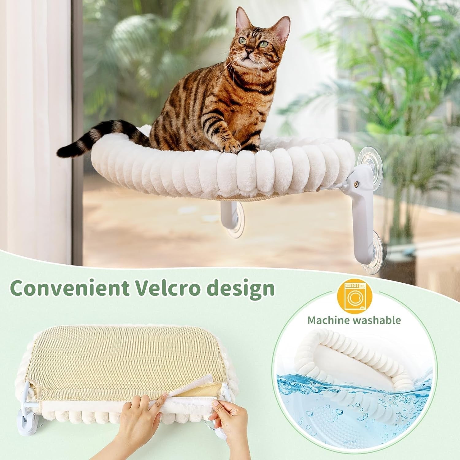 Cat Window Perch Bed Foldable Suction Cup Hammock Washable Cushion