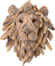 Driftwood Lion Head Wall Art Sculpture Ornament Resin Wood Effect Decor 22cm