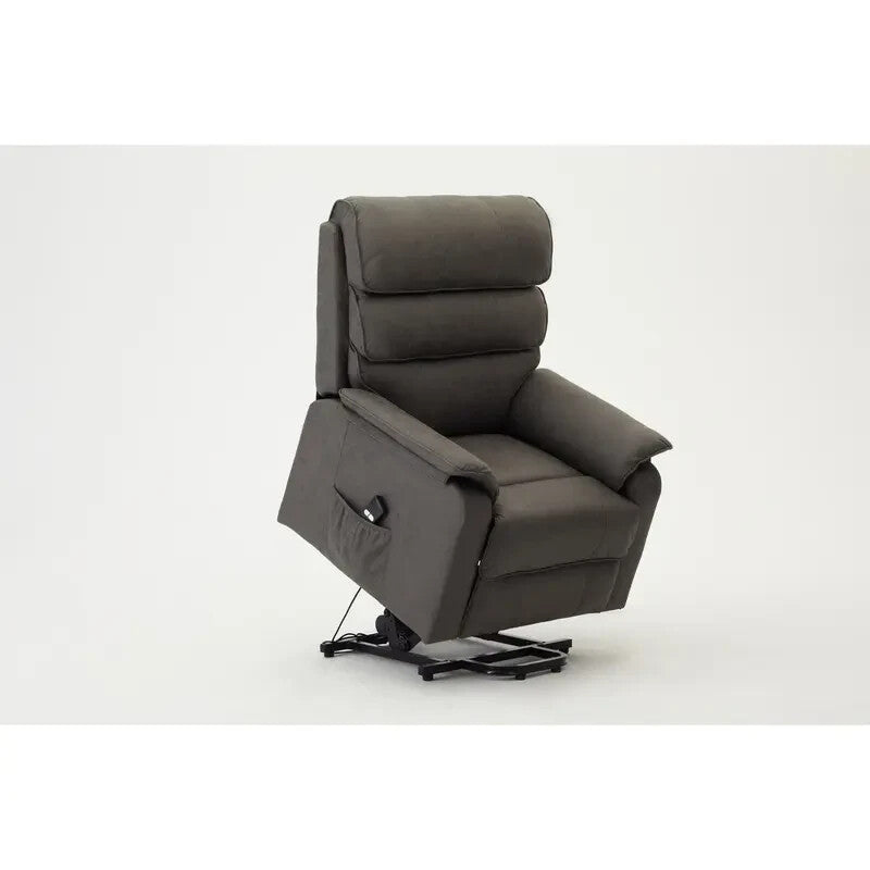 Electric Riser Recliner Chair Lift Tilt Armchair Dark Grey Air Leather