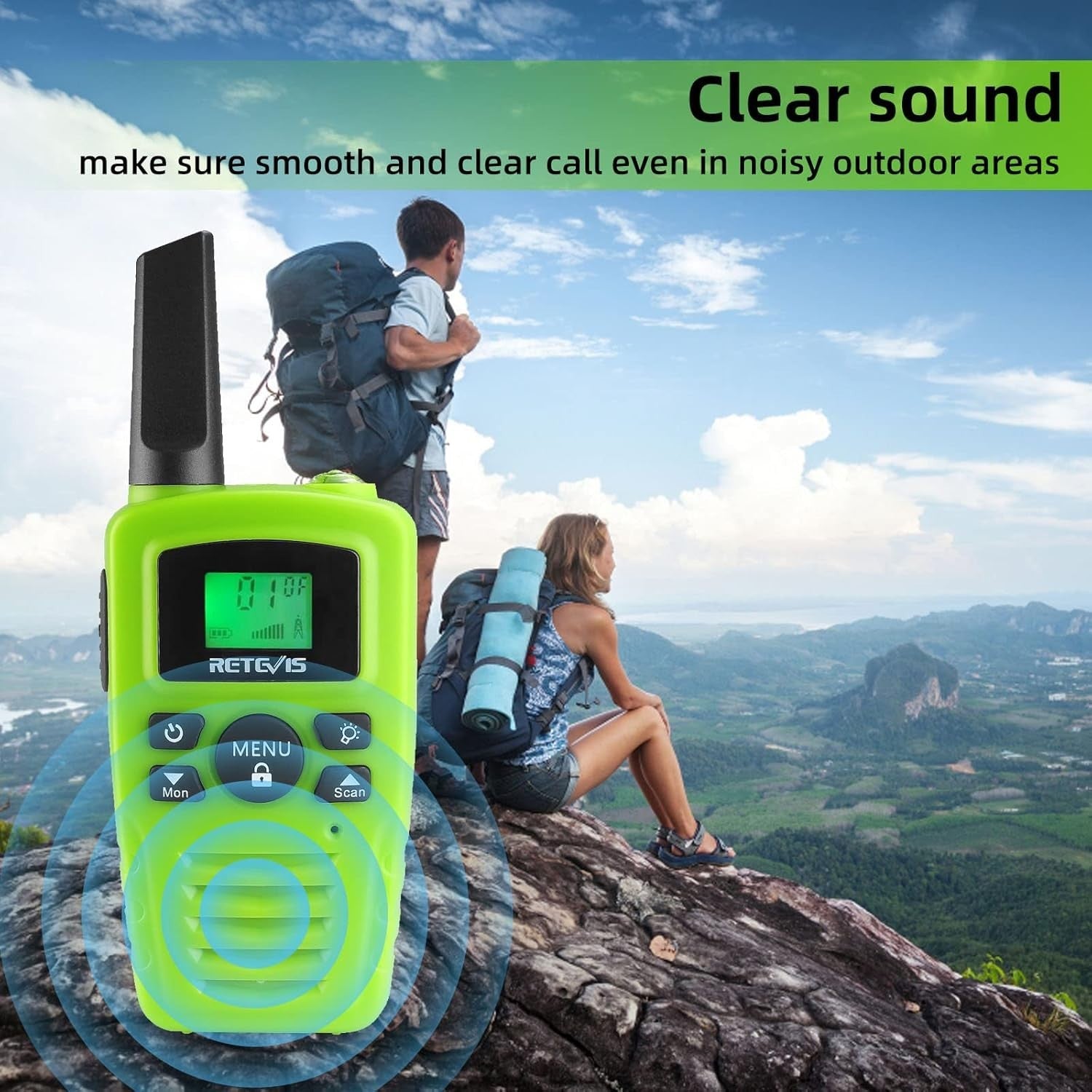 PMR446 Walkie Talkies 4 Pack VOX LED Flashlight Family Outdoor Radio