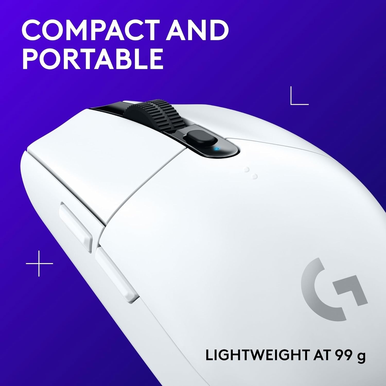 White Wireless Gaming Mouse 12000DPI Lightweight 6 Button 250Hr Battery PC