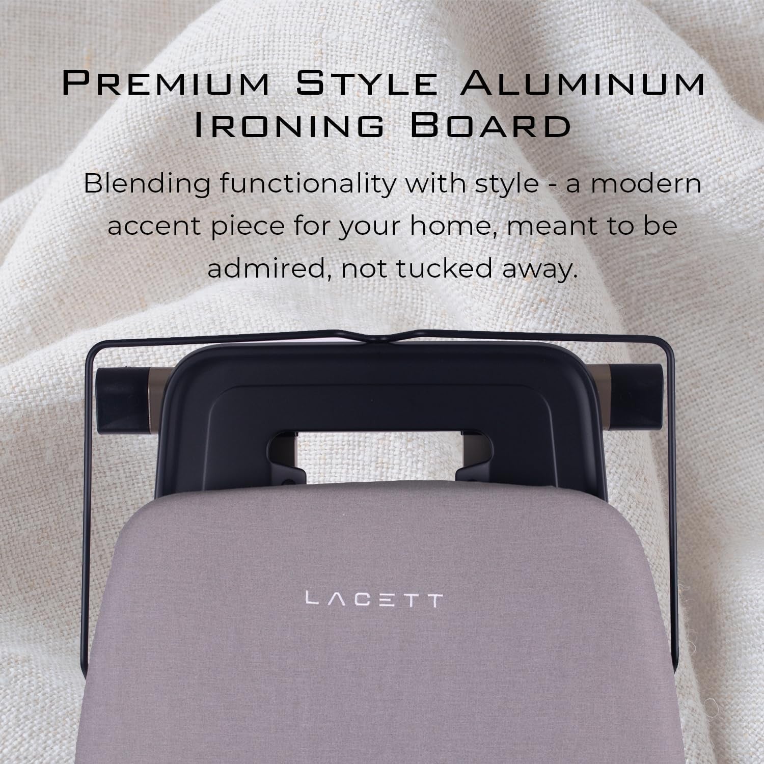 Extra Large Ironing Board Aluminium Legs Height Adjustable Iron Rest Grey