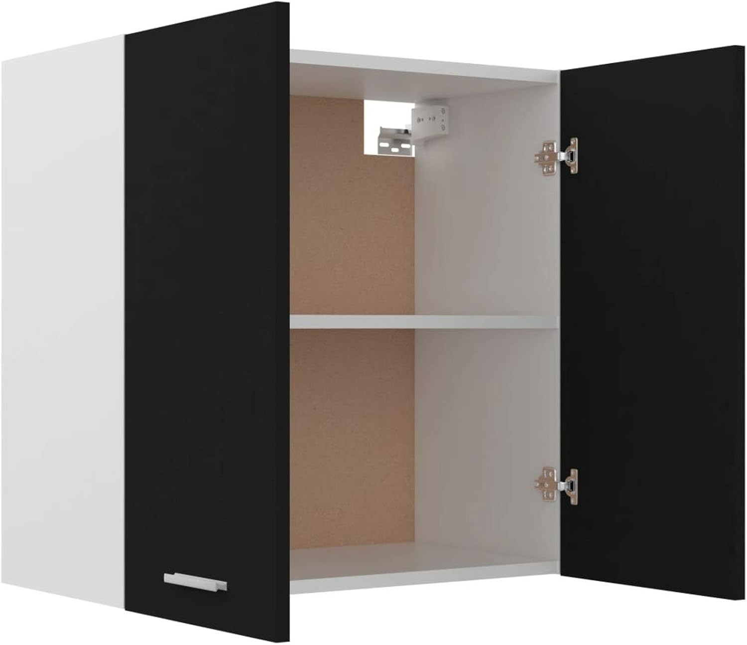 Wall Mounted Kitchen Cabinet Hanging Storage Cupboard with Lockable Doors 60x31x