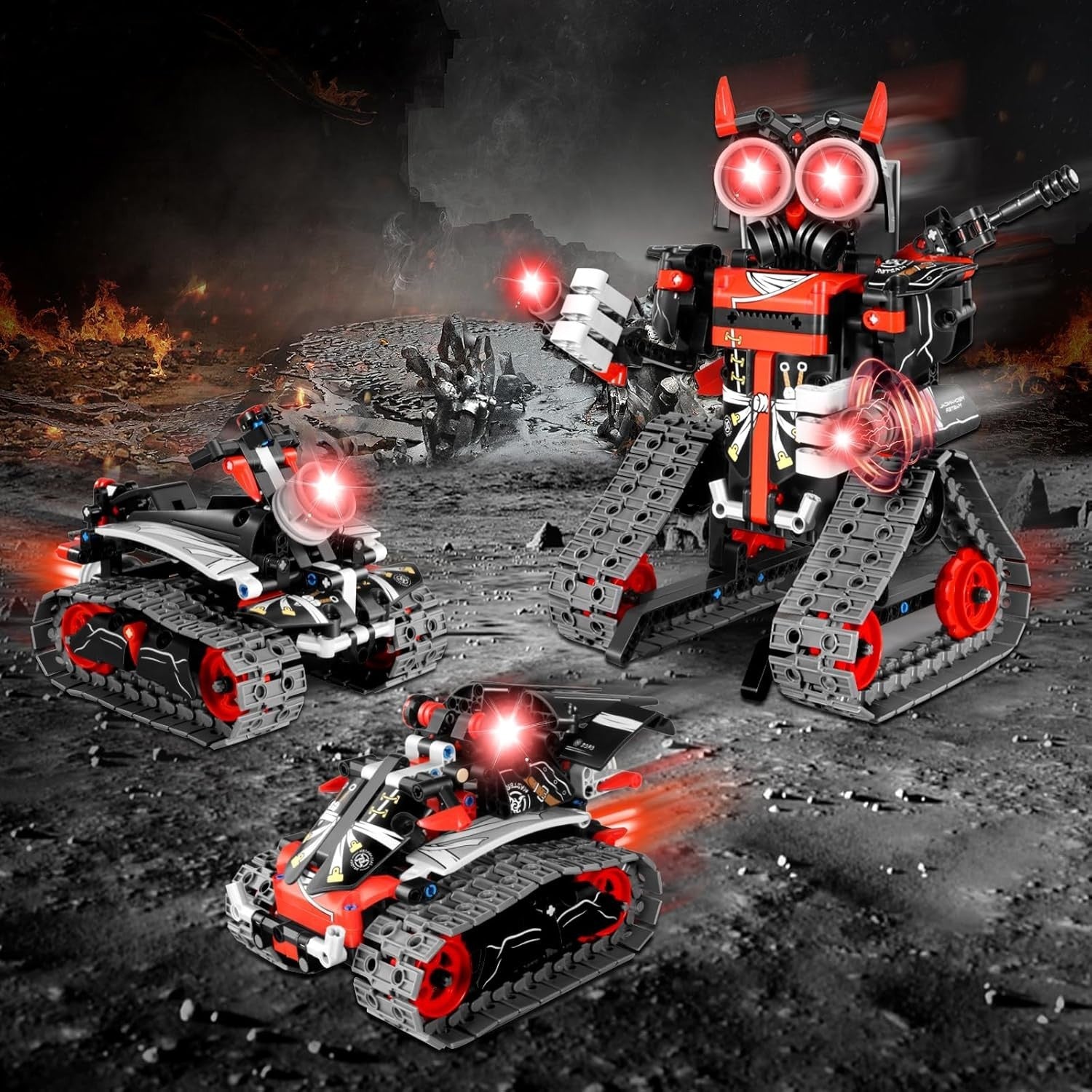 3-in-1 RC Robot Building Set 398PCS – App & Remote Control STEM Toy Gift