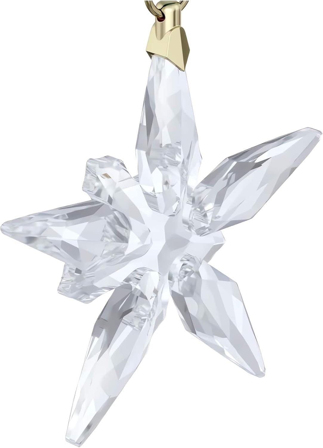 Clear Crystal Star Ornament 2025 • Faceted Glass Decor • Luxury Hanging Holiday