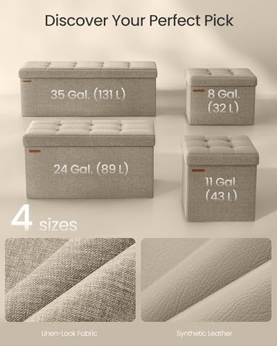 Camel Brown Storage Ottoman Bench 110cm Folding Seat Footstool End-of-Bed