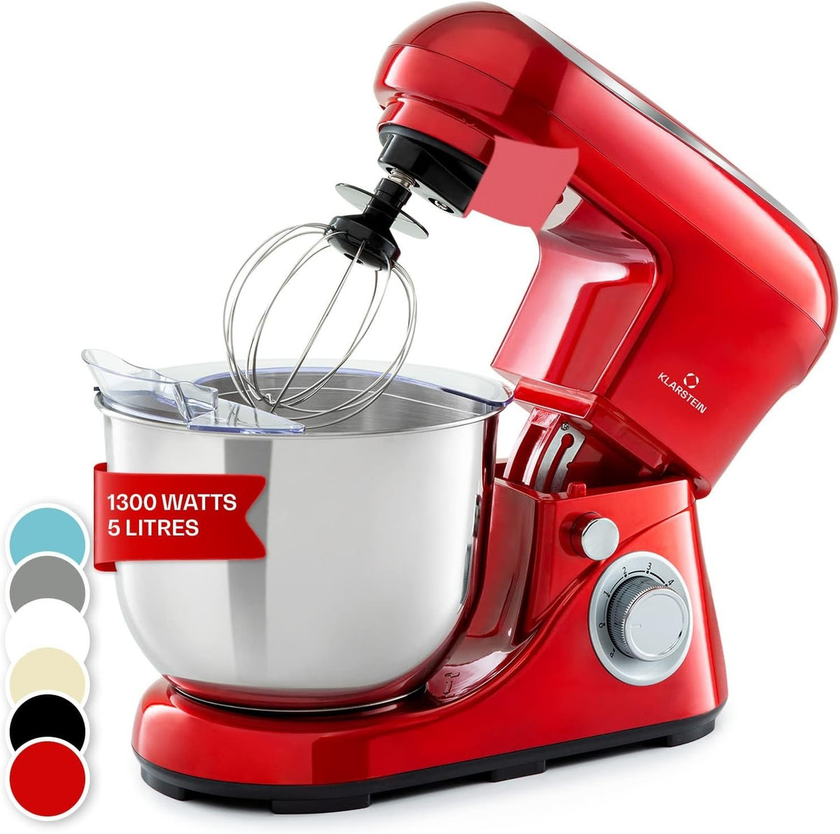 5L Red Stand Mixer 1200W 6-Speed Planetary Dough & Cake Mixer