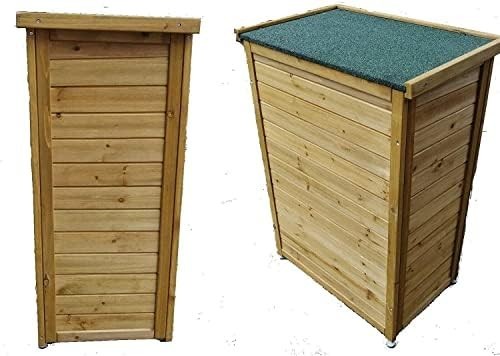 Wooden Garden Tool Shed 69x43x96cm Outdoor Storage Cabinet Natural