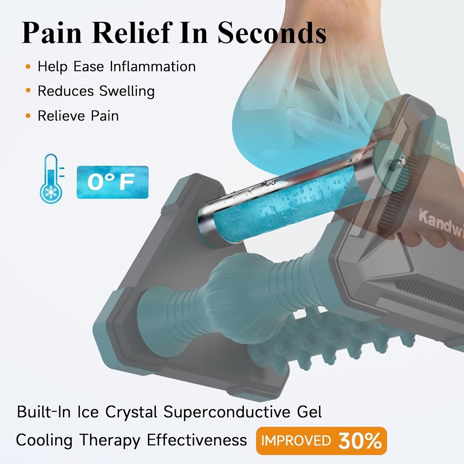 Plantar Fasciitis Foot Massager with Ice Roller for Pain Relief & Circulation