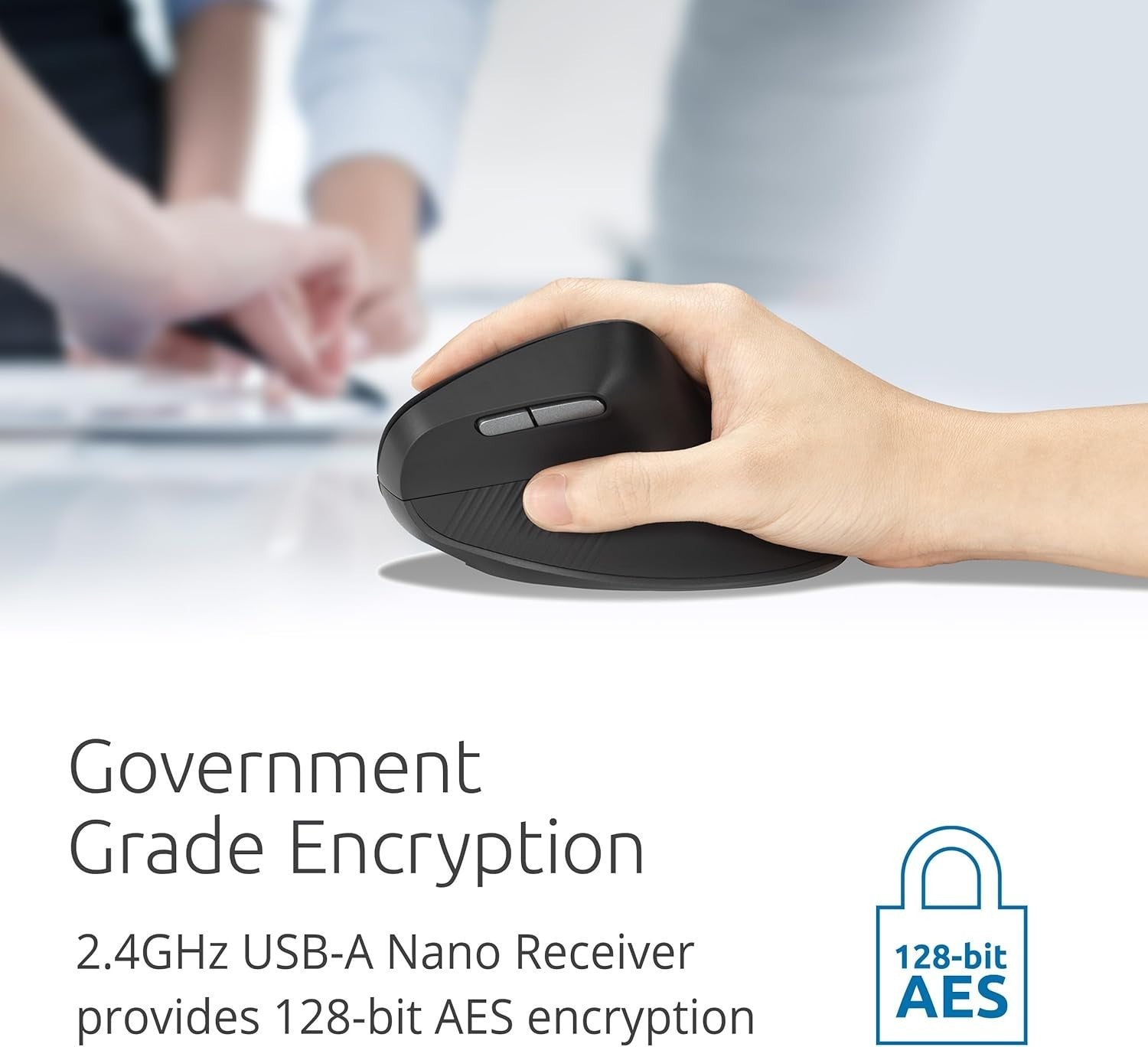 Rechargeable Ergonomic Bluetooth Mouse Wireless 4 Month Battery