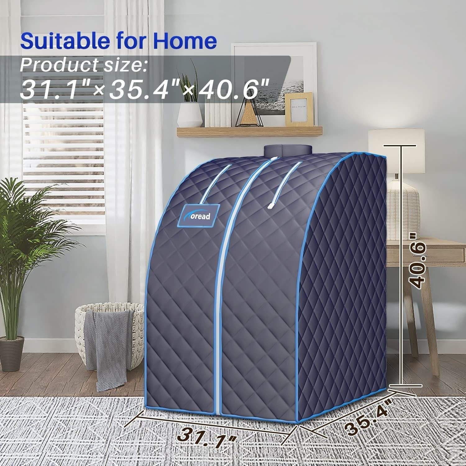 Portable Personal Steam Sauna Tent w/ 1000W Generator, Fast Heating & Remote