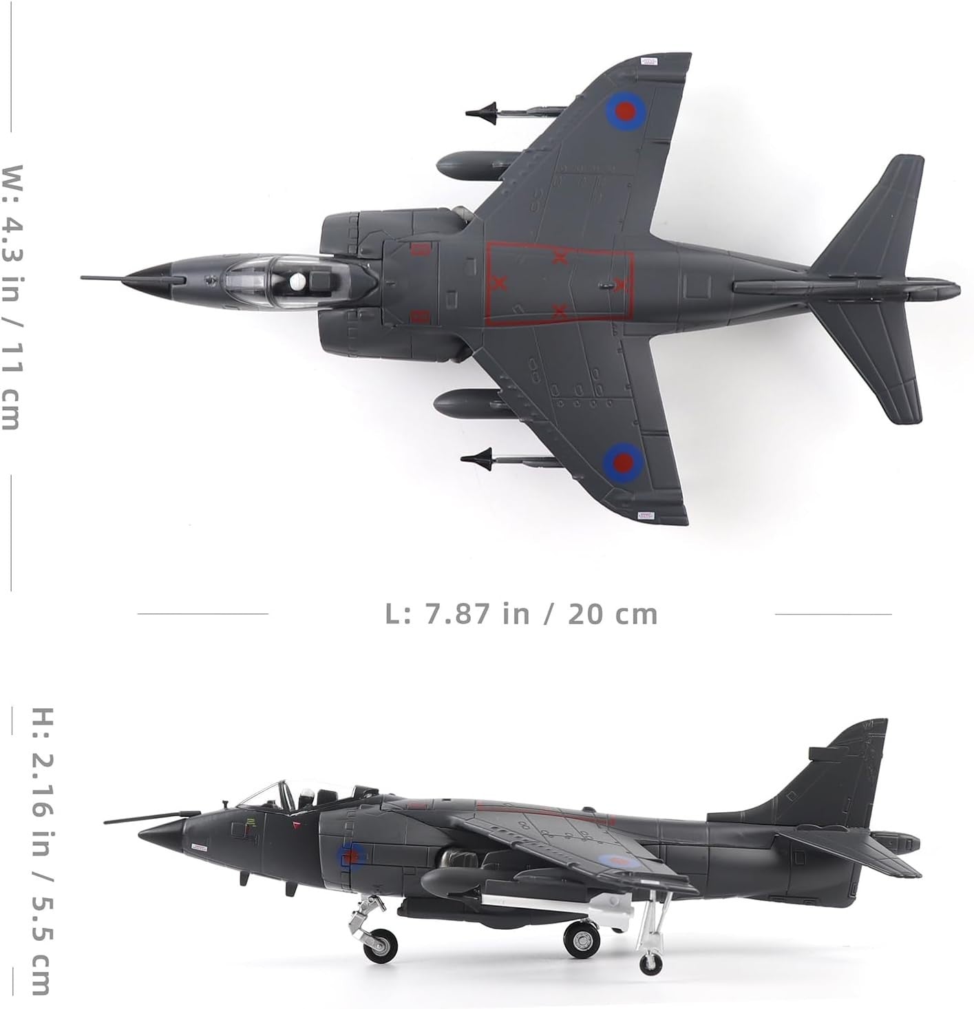 RAF Harrier Jet Model 1/72 Diecast Prebuilt Military Plane Display Gift**