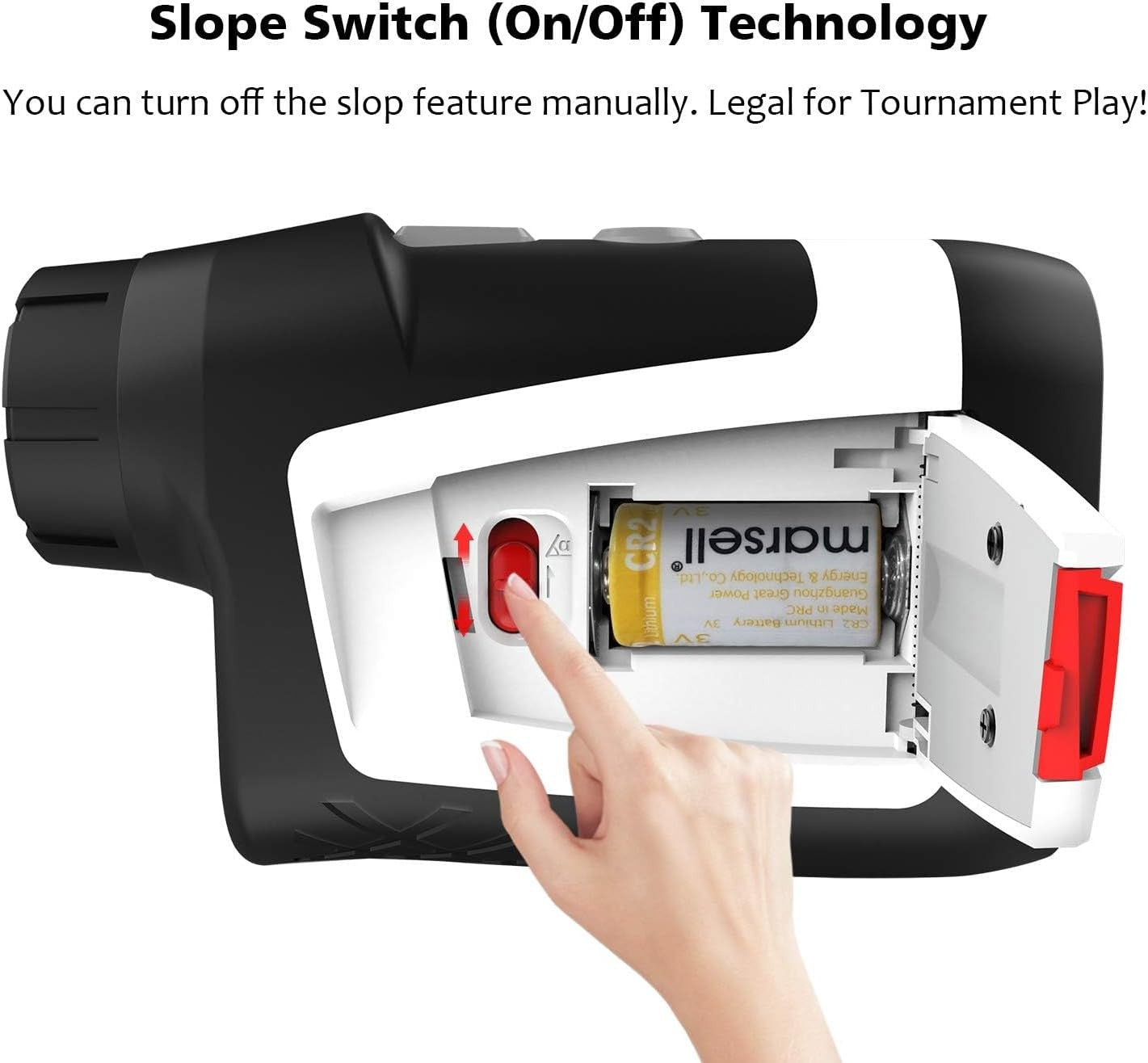 Golf Rangefinder 1100Y Slope On Off Flag Vibration 6X Accuracy