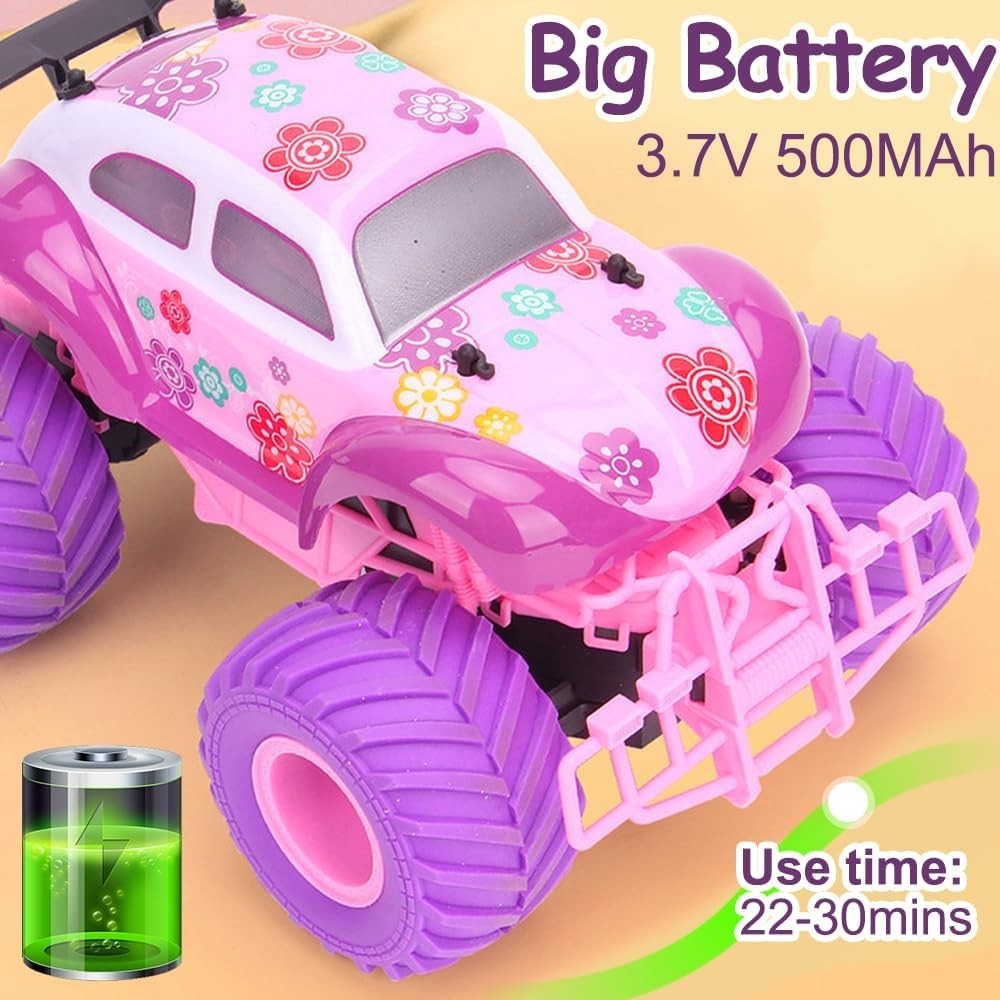 Pink RC Off-Road Jeep for Girls 4-14 – Rechargeable Climbing Toy Car, Gift