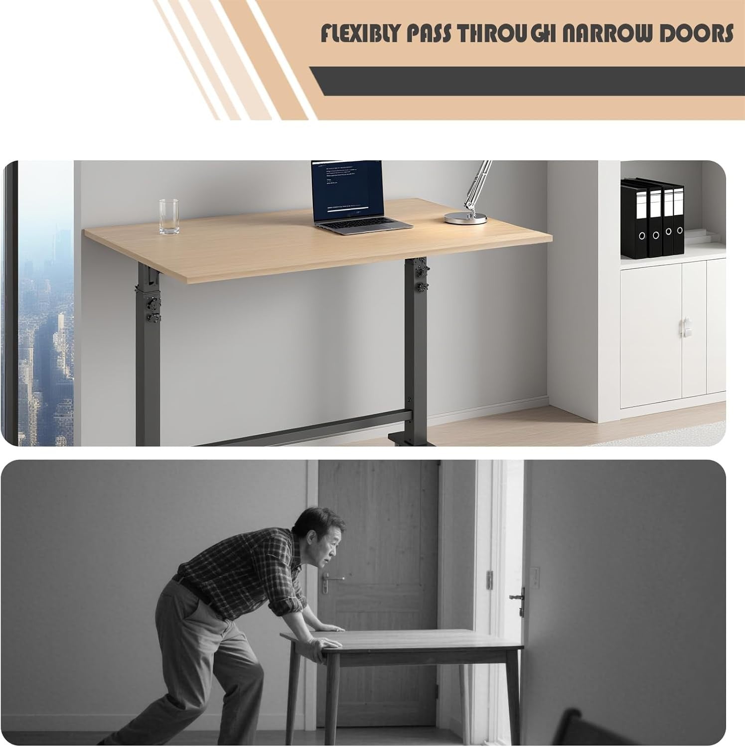 110cm Folding Workbench Adjustable 85–105cm Wheels Brake Work Table Station