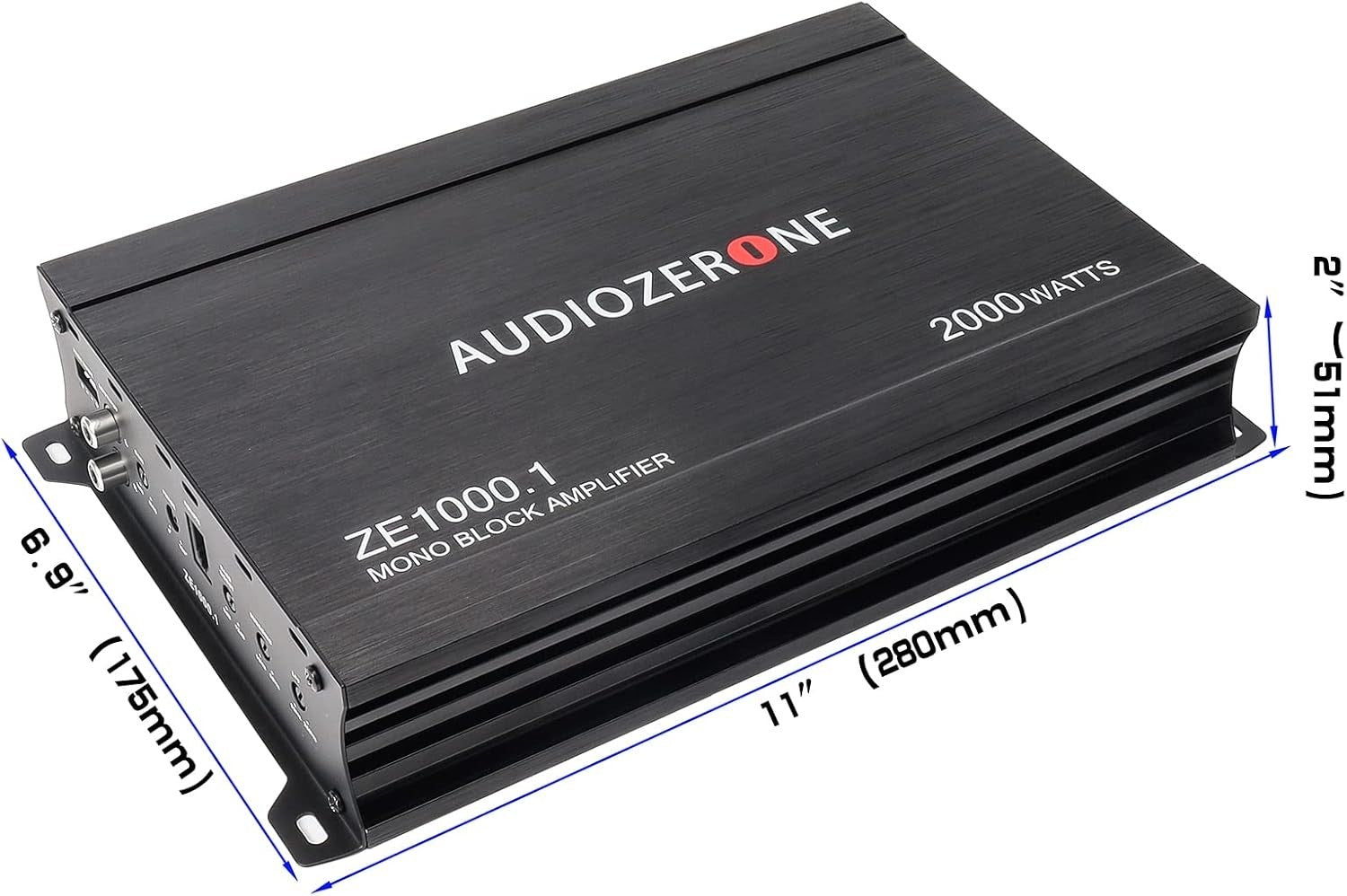 2000W Monoblock Car Subwoofer Amplifier Class D 1-4Ω Low Pass MOSFET