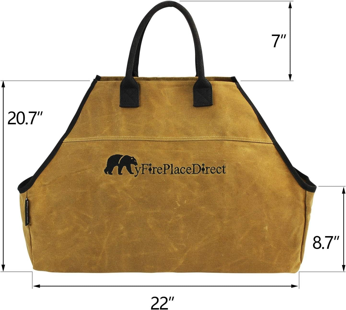 Extra Large Firewood Log Carrier Waterproof Heavy Duty Canvas Bag Handles