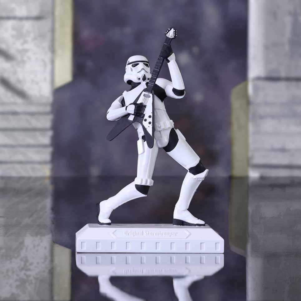 Rockstar Stormtrooper Figurine 18cm Resin Guitar Statue Collectible Home Decor